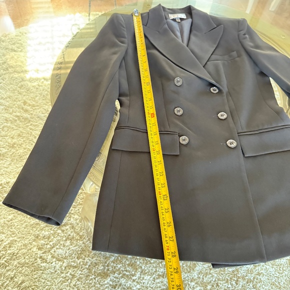 Vtg Ann Tjian for Kenar Double-Breasted Blazer Jacket Womens Sz 4 Black Career - Picture 10 of 12